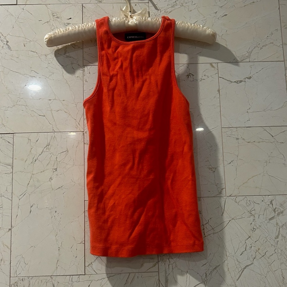 orange cotton express tank top